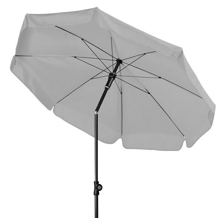 BAUHAUS Doppler Sunline Sonnenschirm Neo Hellgrau, Ø X H: 150 X 230 Cm 4 BAUHAUS Doppler Sunline Sonnenschirm Neo Hellgrau, Ø X H: 150 X 230 Cm – Bild 2