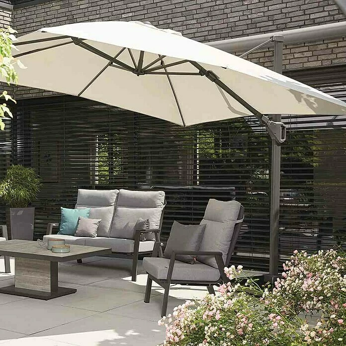 BAUHAUS Siena Garden Ampelschirm Sunset N+ Anthrazit, L X B: 300 X 300 Cm 4 BAUHAUS Siena Garden Ampelschirm Sunset N+ Anthrazit, L X B: 300 X 300 Cm – Bild 2