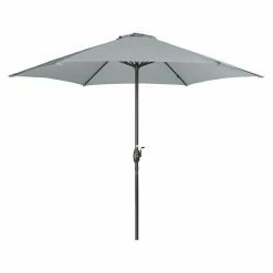 BAUHAUS Derby Basic Lift Sonnenschirm Neo Hellgrau, Durchmesser: 300 Cm