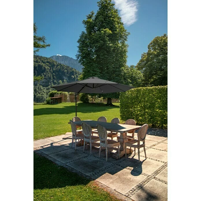 BAUHAUS Sunfun Schirmbezug Capri Anthrazit, Passend Für: Sunfun Ampelschirmgestell Capri Ø 300 Cm 4 BAUHAUS Sunfun Schirmbezug Capri Anthrazit, Passend Für: Sunfun Ampelschirmgestell Capri Ø 300 Cm – Bild 2