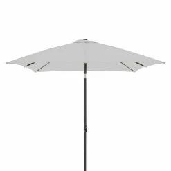 BAUHAUS Derby Sonnenschirm Push Up Basic Hellgrau, 210 X 210 Cm