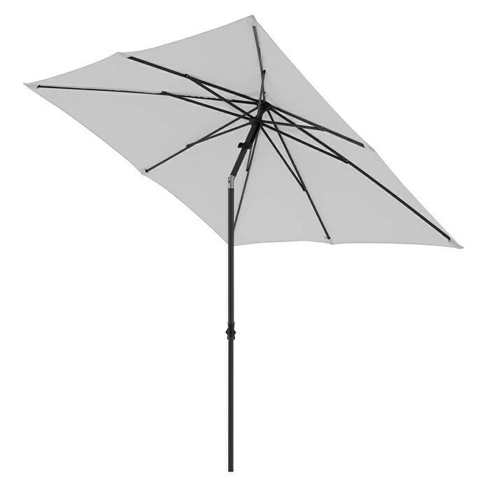 BAUHAUS Derby Sonnenschirm Push Up Basic Hellgrau, 210 X 210 Cm 4 BAUHAUS Derby Sonnenschirm Push Up Basic Hellgrau, 210 X 210 Cm – Bild 2