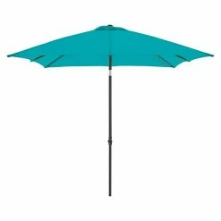 BAUHAUS Derby Sonnenschirm Push Up Basic Petrol, 210 X 210 Cm