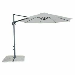 BAUHAUS Derby Ravenna Pendelschirm Smart Hellgrau, Durchmesser: 293 Cm