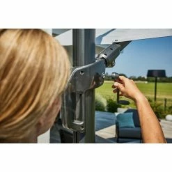 BAUHAUS Sunfun Melina Ampelschirmgestell Durchmesser: 400 Cm, Aluminium, Rund -Sonnenschirme Verkaufsgeschäft 12 133