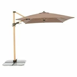 BAUHAUS Doppler Alu Wood Ampelschirm AX Ultra Greige, 300 X 220 Cm