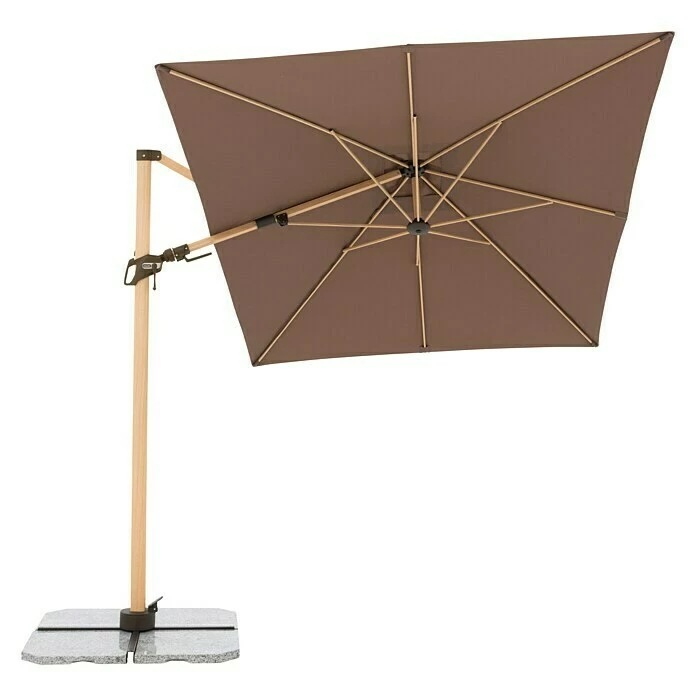 BAUHAUS Doppler Alu Wood Ampelschirm AX Ultra Greige, 300 X 220 Cm 4 BAUHAUS Doppler Alu Wood Ampelschirm AX Ultra Greige, 300 X 220 Cm – Bild 2