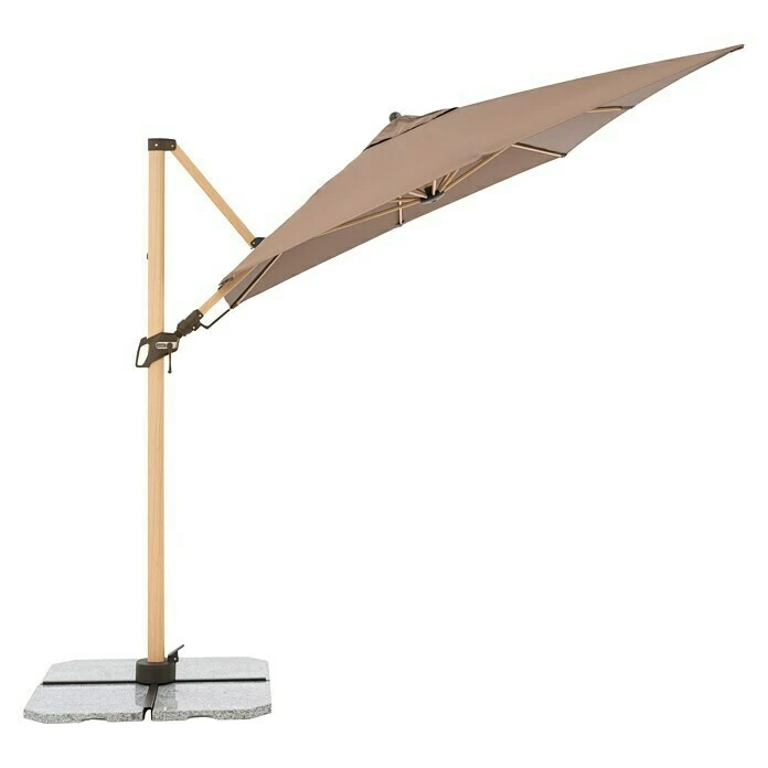 BAUHAUS Doppler Alu Wood Ampelschirm AX Ultra Greige, 300 X 220 Cm 6 BAUHAUS Doppler Alu Wood Ampelschirm AX Ultra Greige, 300 X 220 Cm – Bild 4