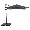 BAUHAUS Derby Ravenna LED-Sonnenschirm AX Anthrazit, L X B: 246 X 246 Cm