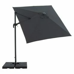 BAUHAUS Derby Ravenna LED-Sonnenschirm AX Anthrazit, L X B: 246 X 246 Cm -Sonnenschirme Verkaufsgeschäft 12 1435