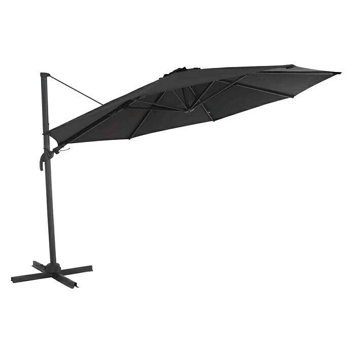 BAUHAUS Siena Garden Ampelschirm California N+ Anthrazit, Durchmesser: 350 Cm 4 BAUHAUS Siena Garden Ampelschirm California N+ Anthrazit, Durchmesser: 350 Cm – Bild 2