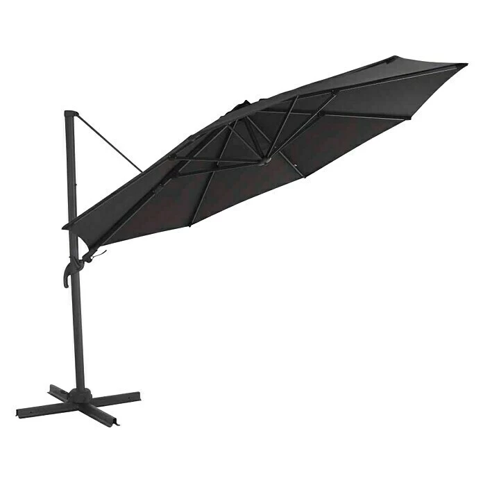 BAUHAUS Siena Garden Ampelschirm California N+ Anthrazit, Durchmesser: 350 Cm 5 BAUHAUS Siena Garden Ampelschirm California N+ Anthrazit, Durchmesser: 350 Cm – Bild 3