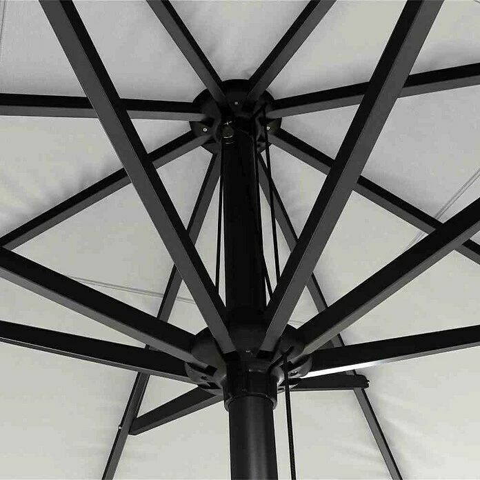 BAUHAUS Siena Garden Sonnenschirm Gastro Hellgrau, L X B: 300 X 300 Cm 8 BAUHAUS Siena Garden Sonnenschirm Gastro Hellgrau, L X B: 300 X 300 Cm – Bild 6