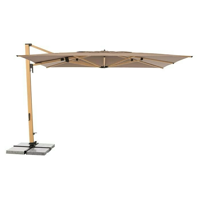 BAUHAUS Doppler Alu Wood Pendelschirm Ultra XL Greige, 300 X 400 Cm 4 BAUHAUS Doppler Alu Wood Pendelschirm Ultra XL Greige, 300 X 400 Cm – Bild 2