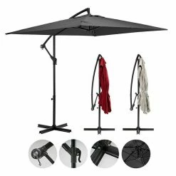 BAUHAUS Sunfun Ampelschirm Toscana Anthrazit, 200 X 250 Cm