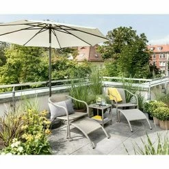 BAUHAUS Sunfun Sonnenschirm Torino Natur, Durchmesser: 270 Cm -Sonnenschirme Verkaufsgeschäft 12 1603