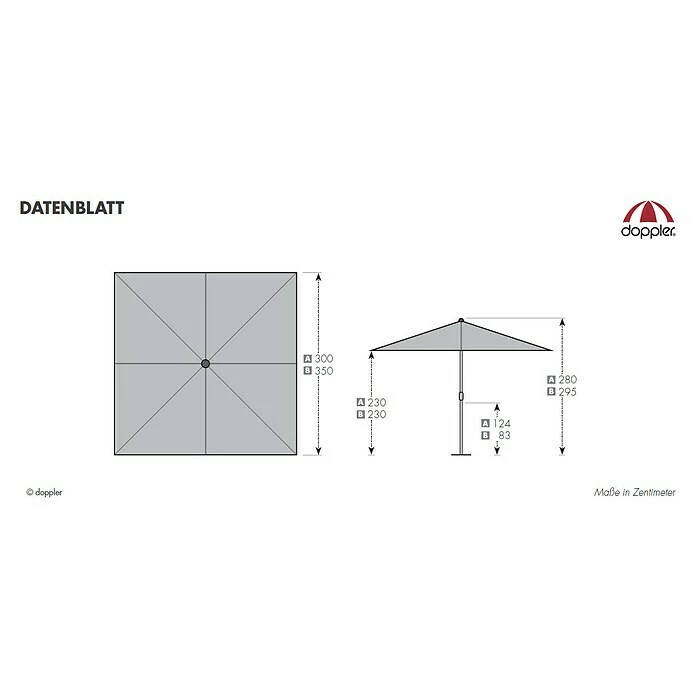 BAUHAUS Doppler Alu Expert Sonnenschirm Teleskop Natur, 350 X 350 Cm 6 BAUHAUS Doppler Alu Expert Sonnenschirm Teleskop Natur, 350 X 350 Cm – Bild 4