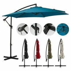 BAUHAUS Sunfun Ampelschirm Toscana Blau, Durchmesser: 300 Cm