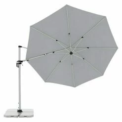 BAUHAUS Doppler Active Pendelschirm Hellgrau, 370 Cm -Sonnenschirme Verkaufsgeschäft 12 187