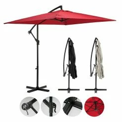 BAUHAUS Sunfun Ampelschirm Toscana Chili, 200 X 250 Cm