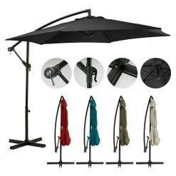 BAUHAUS Sunfun Ampelschirm Toscana Anthrazit, Durchmesser: 300 Cm