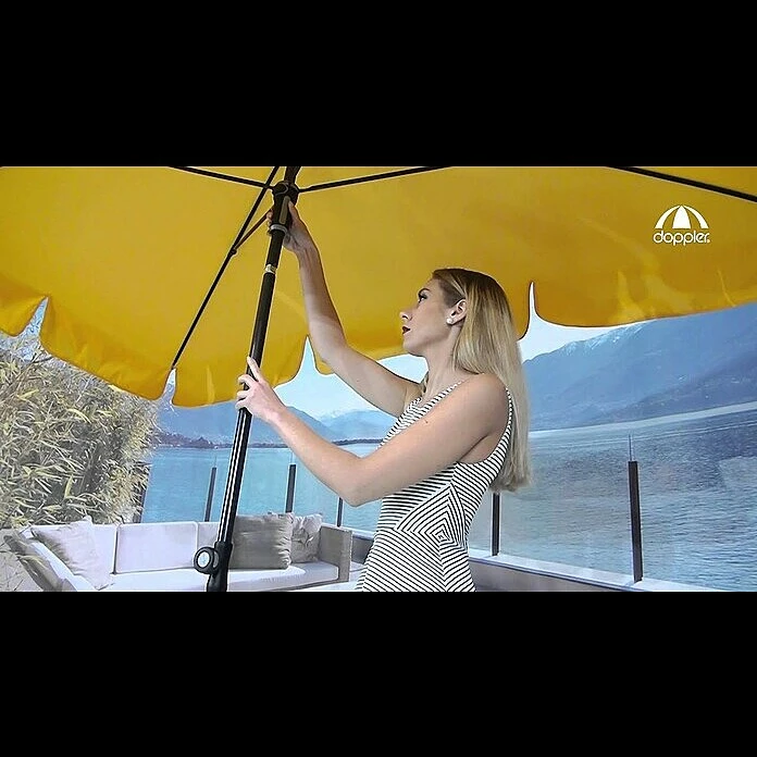 BAUHAUS Doppler Sunline Sonnenschirm Waterproof Neo Gelb, 225 X 120 Cm 7 BAUHAUS Doppler Sunline Sonnenschirm Waterproof Neo Gelb, 225 X 120 Cm – Bild 5