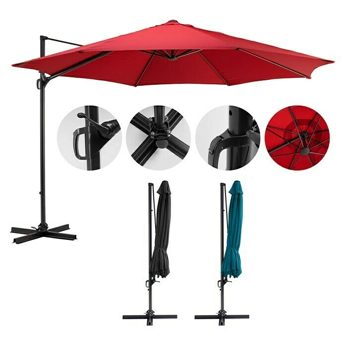 BAUHAUS Sunfun Ampelschirm Florenz Chili, Durchmesser: 350 Cm 3 BAUHAUS Sunfun Ampelschirm Florenz Chili, Durchmesser: 350 Cm