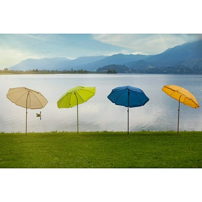 BAUHAUS Sunfun Strandschirm Durchmesser: 180 Cm, Grün 4 BAUHAUS Sunfun Strandschirm Durchmesser: 180 Cm, Grün – Bild 2