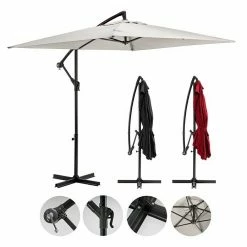 BAUHAUS Sunfun Ampelschirm Toscana Natur, 200 X 250 Cm