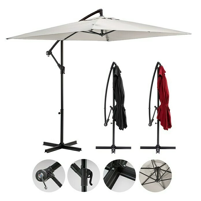 BAUHAUS Sunfun Ampelschirm Toscana Natur, 200 X 250 Cm 3 BAUHAUS Sunfun Ampelschirm Toscana Natur, 200 X 250 Cm