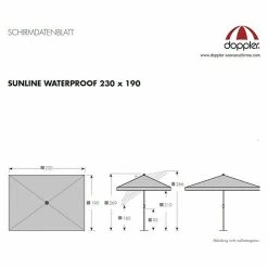 BAUHAUS Doppler Sonnenschirm Sunline Waterproof Dunkelgrün, 230 X 190 Cm 13 BAUHAUS Doppler Sonnenschirm Sunline Waterproof Dunkelgrün, 230 X 190 Cm -Sonnenschirme Verkaufsgeschäft 12 490