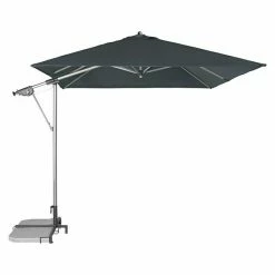 BAUHAUS Doppler Sunline Pendelschirm Anthrazit, L X B: 298 X 225 Cm