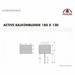 BAUHAUS Doppler Active Balkonsichtschutz Grün, 180 X 130 Cm -Sonnenschirme Verkaufsgeschäft 12 623