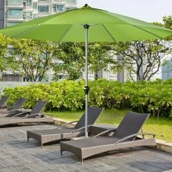 BAUHAUS Doppler Active Kurbelschirm Fresh Green, Durchmesser: 376 Cm -Sonnenschirme Verkaufsgeschäft 12 635