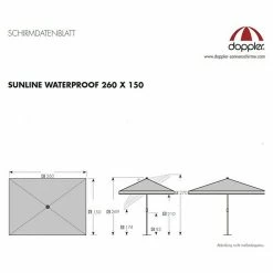BAUHAUS Doppler Sonnenschirm Sunline-Waterproof III Anthrazit, 260 X 150 Cm 11 BAUHAUS Doppler Sonnenschirm Sunline-Waterproof III Anthrazit, 260 X 150 Cm -Sonnenschirme Verkaufsgeschäft 12 662