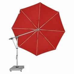 BAUHAUS Doppler Expert Pendelschirm Rot, 350 Cm -Sonnenschirme Verkaufsgeschäft 12 786