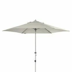 BAUHAUS Doppler Expert Kurbelschirm Auto Tilt Hellgrau, Durchmesser: 320 Cm