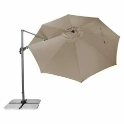 BAUHAUS Derby Ravenna Pendelschirm AX Greige, Durchmesser: 316 Cm -Sonnenschirme Verkaufsgeschäft 12 816