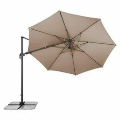 BAUHAUS Derby Ravenna Pendelschirm AX Greige, Durchmesser: 316 Cm -Sonnenschirme Verkaufsgeschäft 12 817