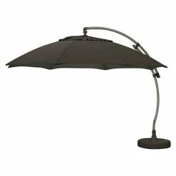 BAUHAUS Ampelschirm Mit Schirmständer Anthrazit, Durchmesser: 375 Cm