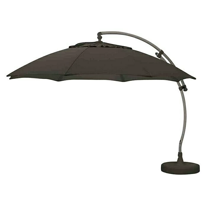 BAUHAUS Ampelschirm Mit Schirmständer Anthrazit, Durchmesser: 375 Cm 3 BAUHAUS Ampelschirm Mit Schirmständer Anthrazit, Durchmesser: 375 Cm