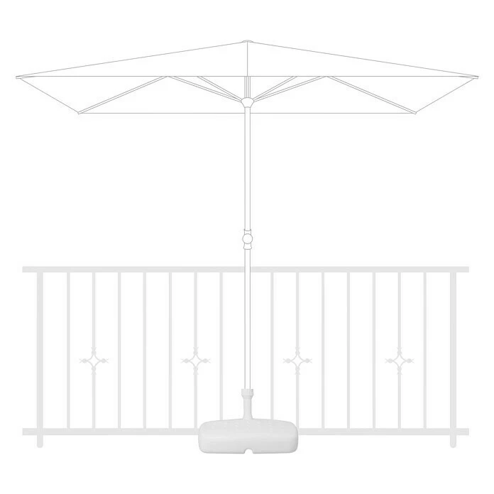 BAUHAUS Derby Balkonschirmständer L X B: 49 X 37 Cm, Für Rohrdurchmesser: 1,9 Cm - 3,3 Cm 8 BAUHAUS Derby Balkonschirmständer L X B: 49 X 37 Cm, Für Rohrdurchmesser: 1,9 Cm - 3,3 Cm – Bild 6