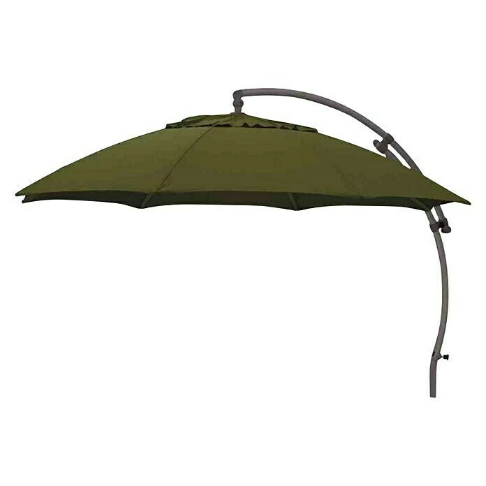 BAUHAUS Ampelschirm Mit Schirmständer Grün, Durchmesser: 375 Cm 4 BAUHAUS Ampelschirm Mit Schirmständer Grün, Durchmesser: 375 Cm – Bild 2