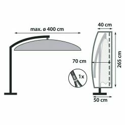 BAUHAUS Sunfun Schirm-Schutzhülle Polyester, Passend Für: Ampelschirm -Sonnenschirme Verkaufsgeschäft 12 89
