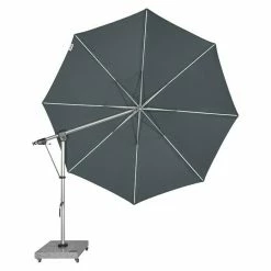 BAUHAUS Doppler Expert Pendelschirm Anthrazit, 350 Cm -Sonnenschirme Verkaufsgeschäft 12 985